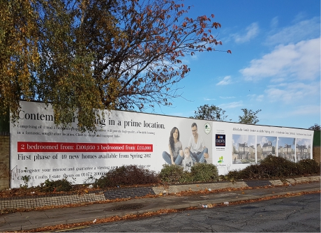 Printed Hoardings & Site Wraps